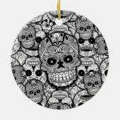 Sugar Skulls Pattern Keramisch Ornament (Achterkant)