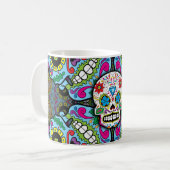Sugar Skulls Pattern Koffiemok (Voorkant links)