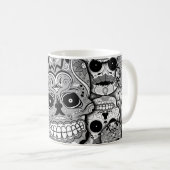 Sugar Skulls Pattern Koffiemok (Voorkant rechts)