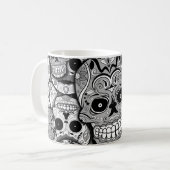 Sugar Skulls Pattern Koffiemok (Voorkant links)