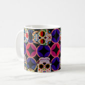 Sugar Skulls Pattern Koffiemok (Voorkant links)