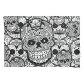Sugar Skulls Pattern Kussensloop (Voorkant)