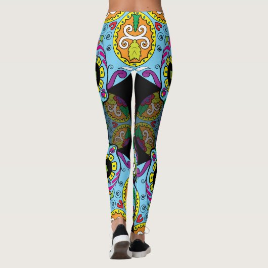 Sugar Skulls Pattern Leggings (Achterkant)