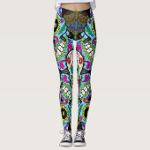 Sugar Skulls Pattern Leggings (Voorkant)