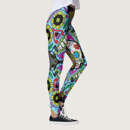 Sugar Skulls Pattern Leggings (Rechts)