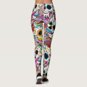 Sugar Skulls Pattern Leggings (Achterkant)