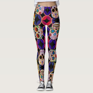 Sugar Skulls Pattern Leggings
