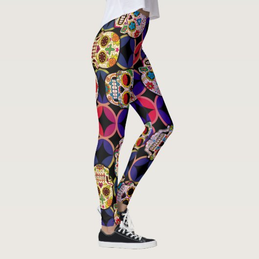 Sugar Skulls Pattern Leggings (Rechts)
