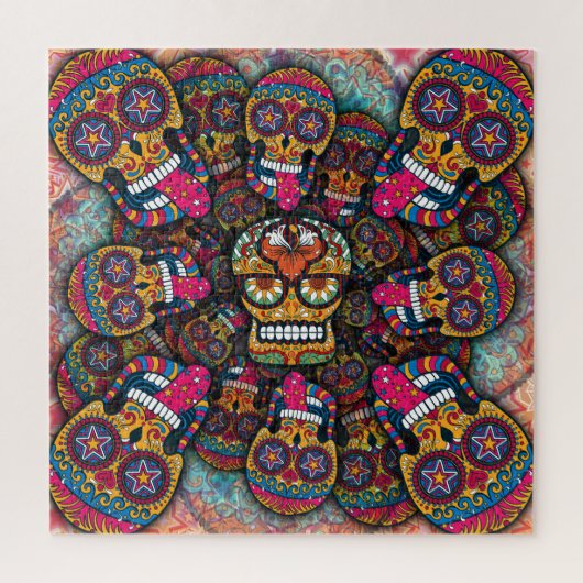 Sugar Skulls Pattern Legpuzzel (Verticaal)