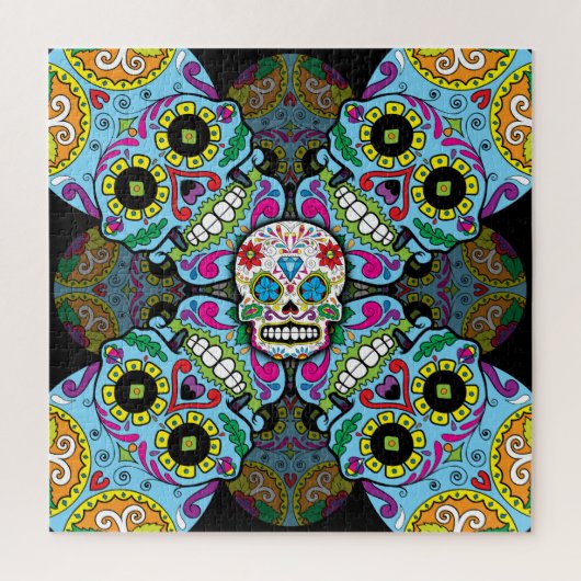 Sugar Skulls Pattern Legpuzzel (Verticaal)