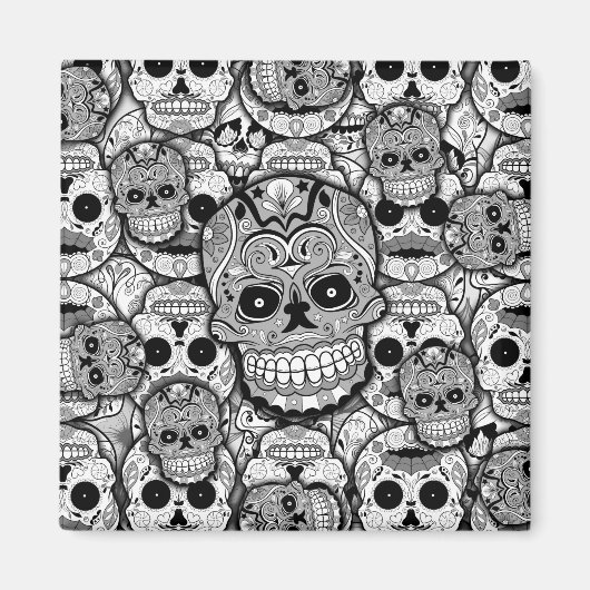 Sugar Skulls Pattern Magneet (Voorkant)