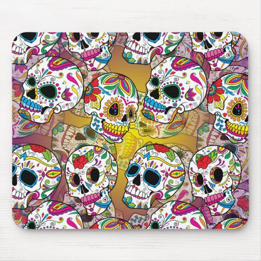 Sugar Skulls Pattern Muismat (Voorkant)