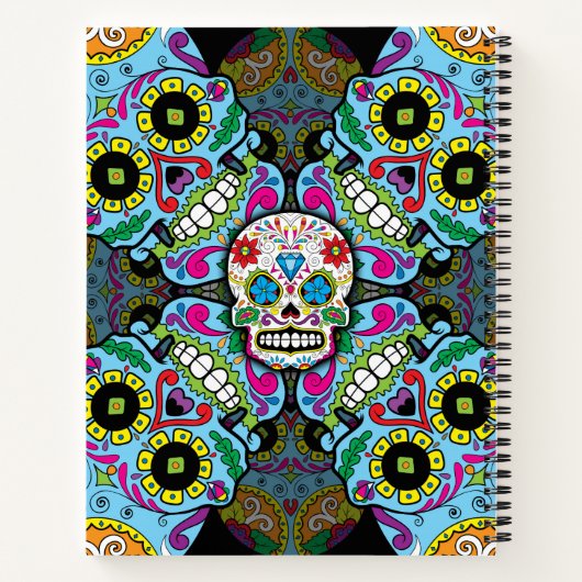 Sugar Skulls Pattern Notitieboek (Achterkant)