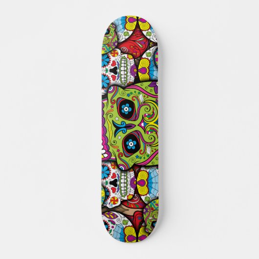 Sugar Skulls Pattern Persoonlijk Skateboard (Voorkant)