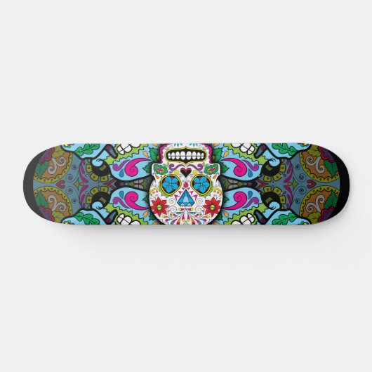 Sugar Skulls Pattern Persoonlijk Skateboard (Horizontaal)