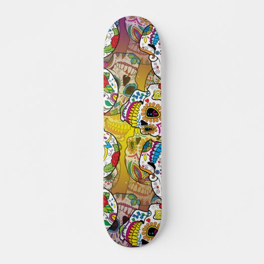 Sugar Skulls Pattern Persoonlijk Skateboard (Voorkant)