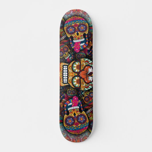 Sugar Skulls Pattern Persoonlijk Skateboard (Voorkant)