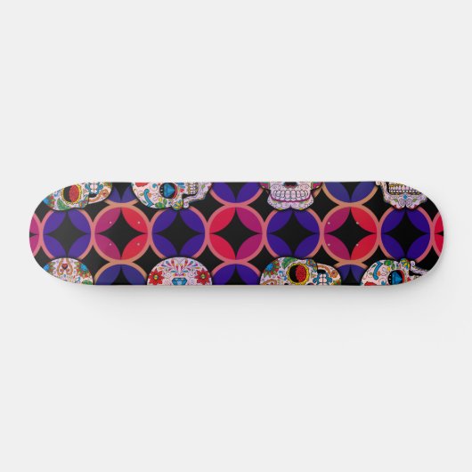 Sugar Skulls Pattern Persoonlijk Skateboard (Horizontaal)