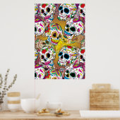 Sugar Skulls Pattern Poster (Keuken)