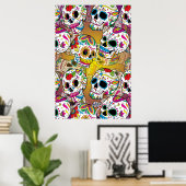 Sugar Skulls Pattern Poster (Thuiskantoor)