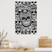 Sugar Skulls Pattern Poster (Keuken)