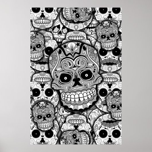 Sugar Skulls Pattern Poster (Voorkant)