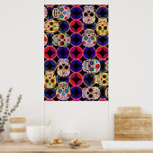 Sugar Skulls Pattern Poster (Keuken)