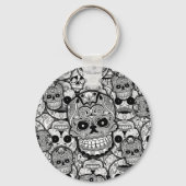 Sugar Skulls Pattern Sleutelhanger (Voorkant)