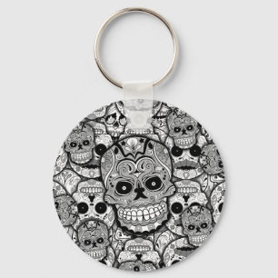 Sugar Skulls Pattern Sleutelhanger