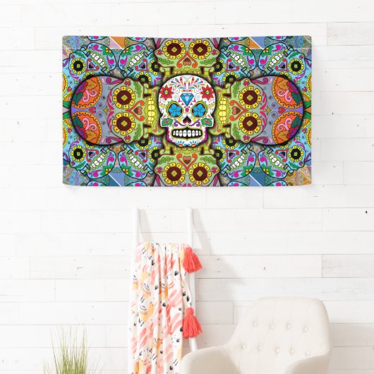 Sugar Skulls Pattern Spandoek (Insitu)