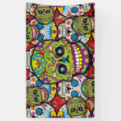 Sugar Skulls Pattern Spandoek (Verticaal)