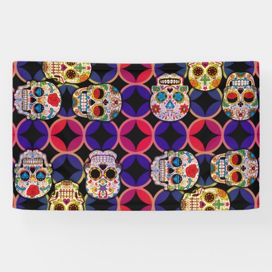 Sugar Skulls Pattern Spandoek (Horizontaal)