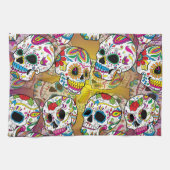 Sugar Skulls Pattern Theedoek (Horizontaal)
