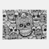 Sugar Skulls Pattern Theedoek (Horizontaal)