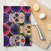 Sugar Skulls Pattern Theedoek (Quarter Fold)