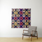 Sugar Skulls Pattern Wandkleed (In situ)