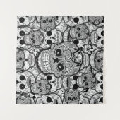 Sugar Skulls Pattern Wandkleed (Voorkant (horizontaal))