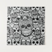 Sugar Skulls Pattern Wandkleed (Voorkant)