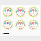 Sugar Skulls rond sticker (Vel)