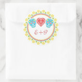 Sugar Skulls rond sticker (Tas)