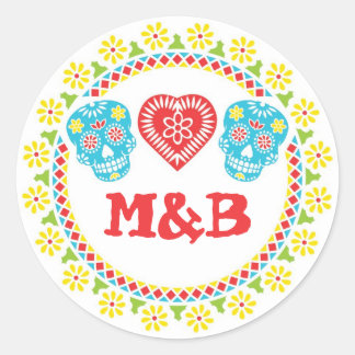 Sugar Skulls rond sticker