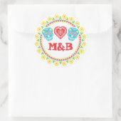 Sugar Skulls rond sticker (Tas)