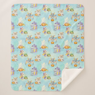 Sugar Skulls Sherpa Blanket Deken