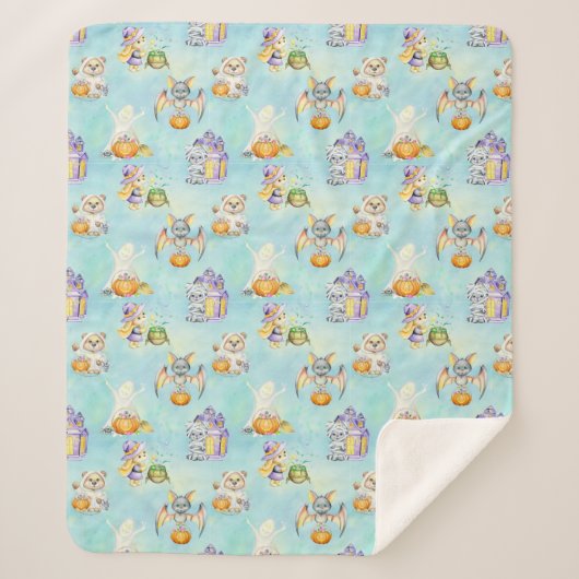 Sugar Skulls Sherpa Blanket Sherpa Deken (Voorkant)