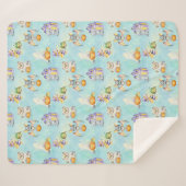 Sugar Skulls Sherpa Blanket Sherpa Deken (Voorkant (horizontaal))