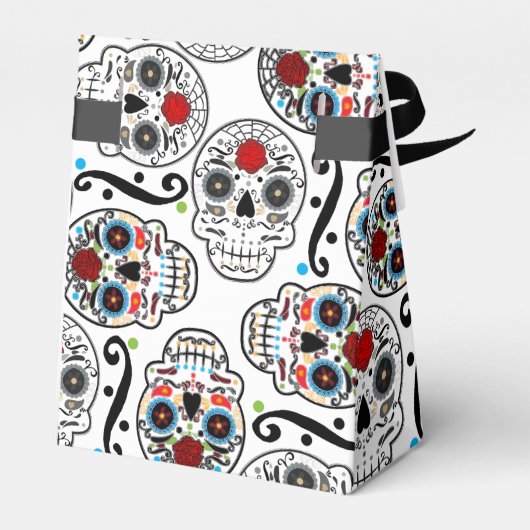 Sugar Skulls verjaardagsfeestje gunstbox *ELKE KLE Bedankdoosjes (Achterkant)