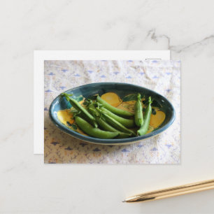 Sugar Snap Erwten in een Schotel Briefkaart