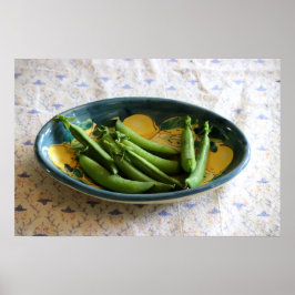 Sugar Snap Erwten in een Schotel Poster