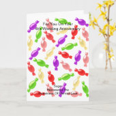 Sugar Snoep gepersonaliseerde 6e bruiloft Jubileum Kaart (Gele Bloem)