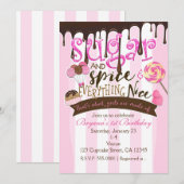 SUGAR SPICE ALLES LEUKE Uitnodigingen voor feesten (Voorkant / Achterkant)